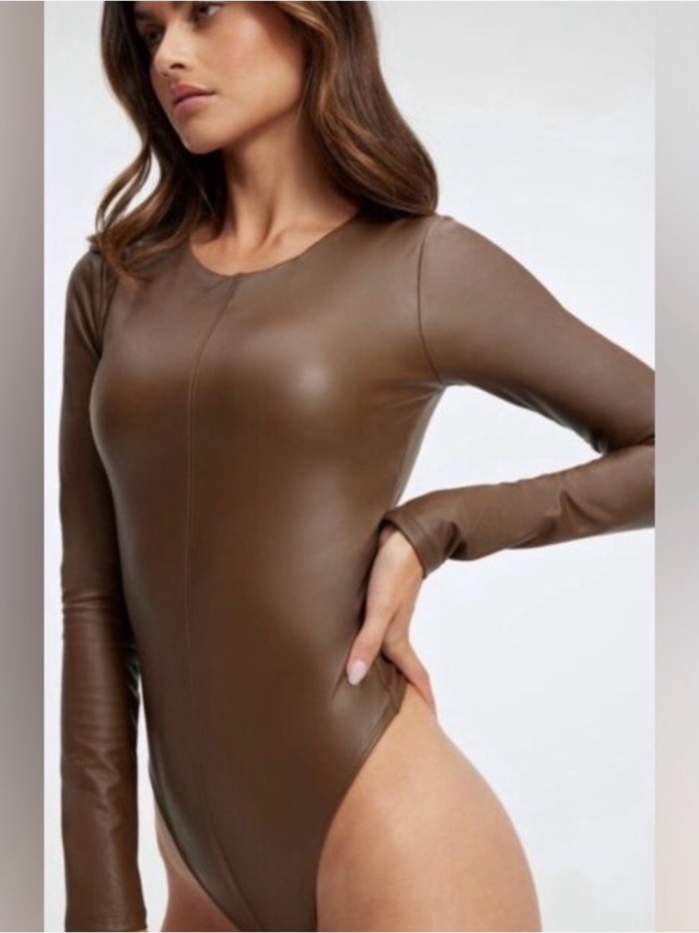 Good American faux leather bodysuit size 2 =medium - Picture 3 of 8